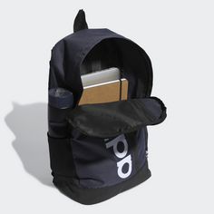 Rückansicht von adidas Rucksack Essentials Linear Rucksack Daypack Shadow Navy / Black / White