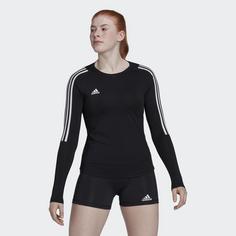 Rückansicht von adidas HILO Longsleeve Langarmshirt Damen Black / White