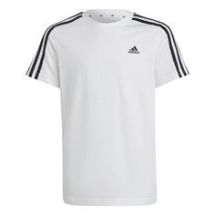 adidas Essentials 3-Streifen Cotton T-Shirt T-Shirt Kinder White / Black