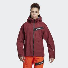 Rückansicht von adidas GORE-TEX TERREX Techrock GORE-TEX Pro Jacke Outdoorjacke Herren Shadow Red