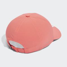 Rückansicht von adidas AEROREADY 3-Streifen Baseballkappe Cap Semi Turbo / White / White