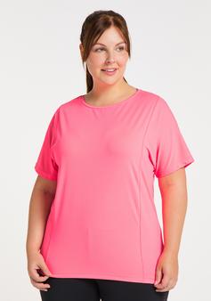 Rückansicht von VENICE BEACH Curvy Line Phönix T-Shirt Damen hot pink