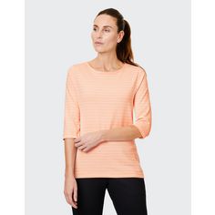 Rückansicht von JOY sportswear LOTTE T-Shirt Damen orange blush stripes
