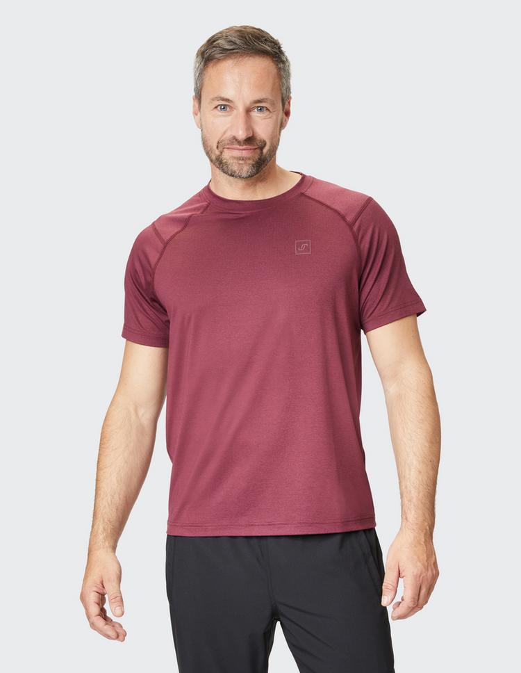 JOY sportswear JOY sportswear JULES T-Shirt Herren - deep burgundy melange - 1 | SportScheck