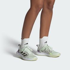 Rückansicht von adidas Defiant Speed Tennisschuh Tennisschuhe Damen Crystal Jade / Aurora Met. / Lucid Lemon