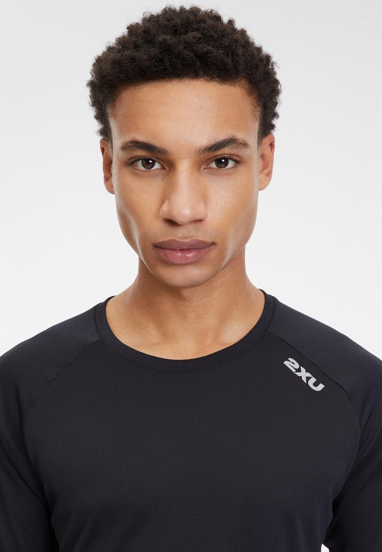2XU 2XU Aero Funktionsshirt Herren - black-silver reflective - 3 | SportScheck