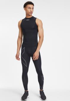 Rückansicht von 2XU Light Speed Compression Tights Herren black- black reflective