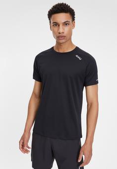 Rückansicht von 2XU Aero Tee Funktionsshirt Herren black-silver reflective