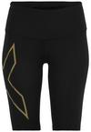 2XU Light Speed Mid-Rise Comp Funktionsshorts Damen - black-gold reflective