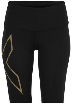 2XU Light Speed Mid-Rise Comp Funktionsshorts Damen black/gold reflective