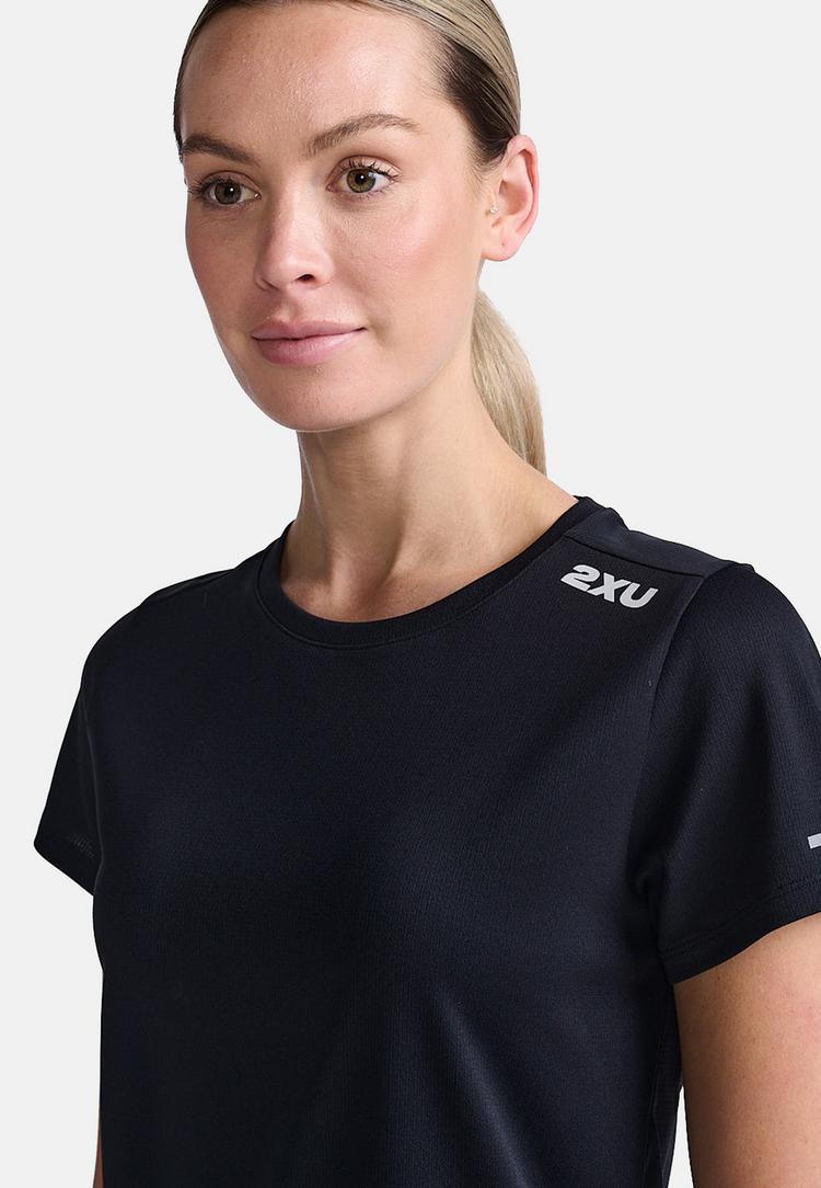 2XU 2XU Aero Tee Funktionsshirt Damen - black-silver reflective - 4 | SportScheck
