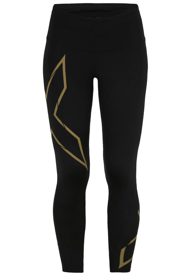 2XU 2XU Light Speed Mid-Rise Comp Tights Damen - black-gold reflective - 0 | SportScheck