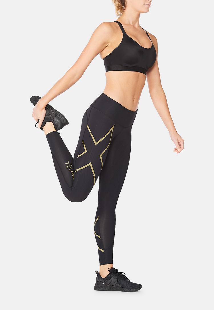 2XU 2XU Light Speed Mid-Rise Comp Tights Damen - black-gold reflective - 4 | SportScheck