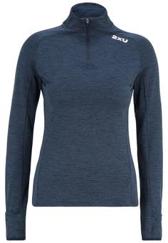 2XU Ignition 1/4 Zip Funktionsshirt Damen moonlight-white reflective