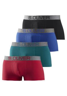 S.OLIVER Boxer Boxershorts Herren rot, petrol, blau, schwarz