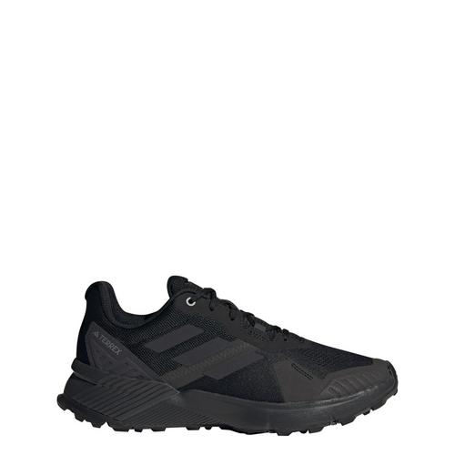 Rückansicht von adidas TERREX Soulstride Trailrunning-Schuh Trailrunning Schuhe Core Black / Carbon / Grey Six