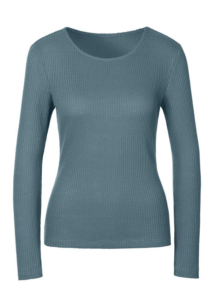 Lascana Lascana Langarmshirt Langarmshirt Damen - petrol - 0 | SportScheck