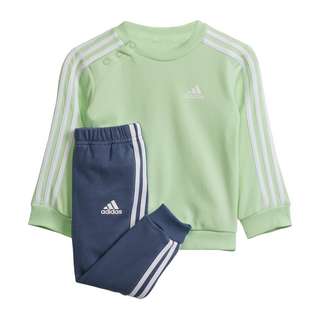 adidas Essentials 3-Streifen Kids Jogginganzug Trainingsanzug Kinder Semi Green Spark / White