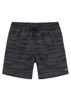 KangaROOS Badeshorts Badeshorts Herren schwarz bedruckt