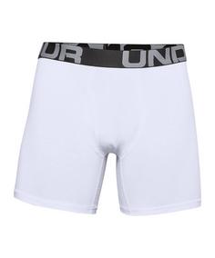 Under Armour Charged 6in Boxershort 3er Pack Boxershorts Herren weiss