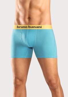 Rückansicht von BRUNO BANANI Langer Boxer Boxershorts Herren gelb, royalblau, türkis, navy