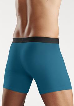 Rückansicht von BRUNO BANANI Boxer Boxershorts Herren grau türkis schwarz petrol