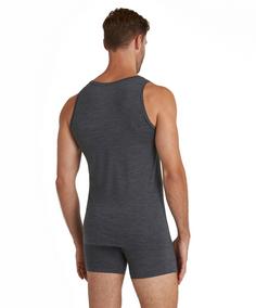 Rückansicht von Falke Daily ClimaWool Funktionstop Herren dark grey -heather (3278)