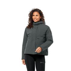 Rückansicht von Jack Wolfskin WANDERMOOD JKT W Funktionsjacke Damen slate green