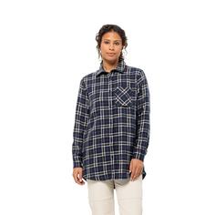 Rückansicht von Jack Wolfskin MORGENLUFT SHIRT W Langarmhemd Damen night blue 41