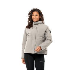 Rückansicht von Jack Wolfskin WANDERMOOD JKT W Funktionsjacke Damen dusty grey