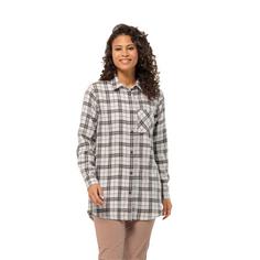 Rückansicht von Jack Wolfskin MORGENLUFT SHIRT W Langarmhemd Damen cotton white 41