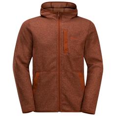 Jack Wolfskin TANNENSPUR HOODED JKT M Fleecejacke Herren carmine