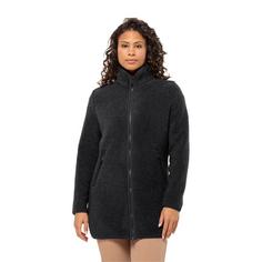 Rückansicht von Jack Wolfskin HIGH CURL COAT W Fleecejacke Damen black