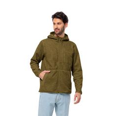 Rückansicht von Jack Wolfskin TANNENSPUR HOODED JKT M Fleecejacke Herren cottage