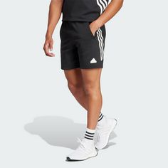 Rückansicht von adidas Future Icons 3-Streifen Shorts Shorts Herren Black