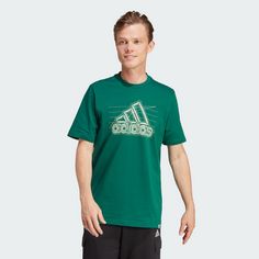 Rückansicht von adidas Growth Badge Graphic T-Shirt T-Shirt Herren Collegiate Green