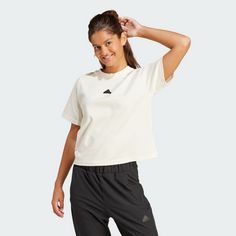 Rückansicht von adidas Z.N.E. T-Shirt T-Shirt Damen Off White