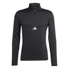 adidas Workout Quarter-Zip Oberteil Trainingsjacke Herren Black / White