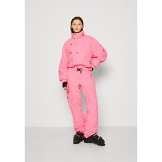 Rückansicht von elho ANDERMATT 89 Skianzug Damen Neon Pink