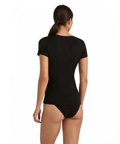 Rückansicht von Falke T-Shirt Unterhemd Damen black (3000)