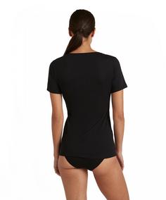 Rückansicht von Falke T-Shirt Unterhemd Damen black (3000)