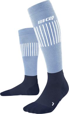 CEP Ultralight Skiing Compression Socks Tall Laufsocken Herren light blue/blue