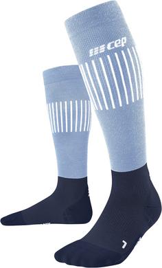 CEP Ultralight Skiing Compression Socks Tall Laufsocken Herren black/grey