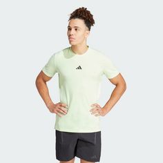 Rückansicht von adidas Designed for Training Workout T-Shirt T-Shirt Herren Semi Green Spark