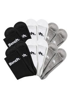 Bench Tennissocken Sportsocken schwarz weiß grau