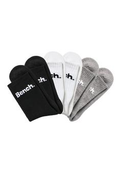 Bench Tennissocken Sportsocken schwarz weiß grau