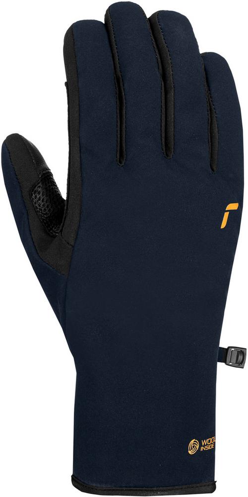 Rückansicht von Reusch Trooper TOUCH-TEC™ Lady Outdoorhandschuhe 7470 black/dress blue/gold