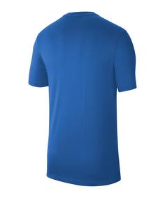 Rückansicht von Nike Park 20 T-Shirt Swoosh Funktionsshirt Herren blauweiss