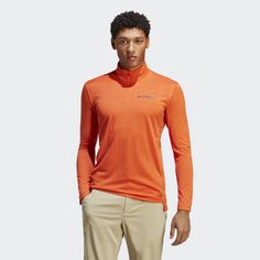 Rückansicht von adidas TERREX Multi Half-Zip Longsleeve Langarmshirt Herren Semi Impact Orange