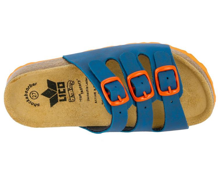 LICO LICO Pantolette Sandalen M&auml;dchen - marine/orange - 1 | SportScheck